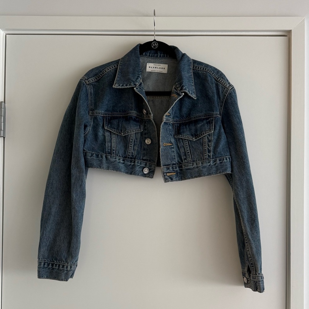 SLVRLAKE Cropped Denim Jacket